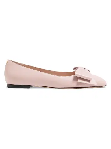 Valentino Garavani Women's Bowow Kidskin Ballerinas - Water Rose | Thumbnail 1 Valentino Garavani Women's Bowow Kidskin Ballerinas - Water Rose | Thumbnail 1