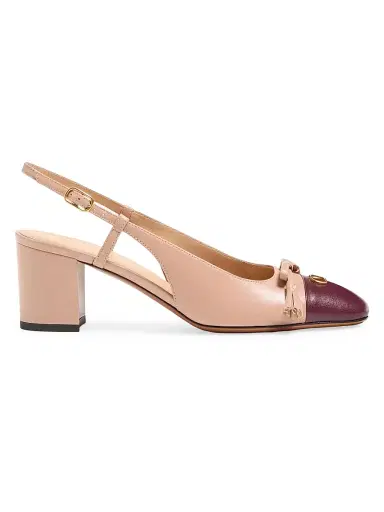 Valentino Garavani Women's Valet Du Roi 60MM Kidskin Slingback Pumps - Rose Cannelle | Thumbnail 1 Valentino Garavani Women's Valet Du Roi 60MM Kidskin Slingback Pumps - Rose Cannelle | Thumbnail 1