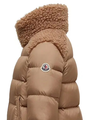 Moncler Little Girl's & Girl's Vard Puffer Jacket - Camel Beige | Thumbnail 3 Moncler Little Girl's & Girl's Vard Puffer Jacket - Camel Beige | Thumbnail 3