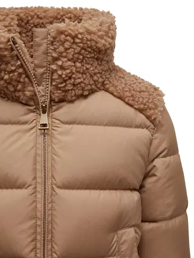 Moncler Little Girl's & Girl's Vard Puffer Jacket - Camel Beige | Thumbnail 4 Moncler Little Girl's & Girl's Vard Puffer Jacket - Camel Beige | Thumbnail 4