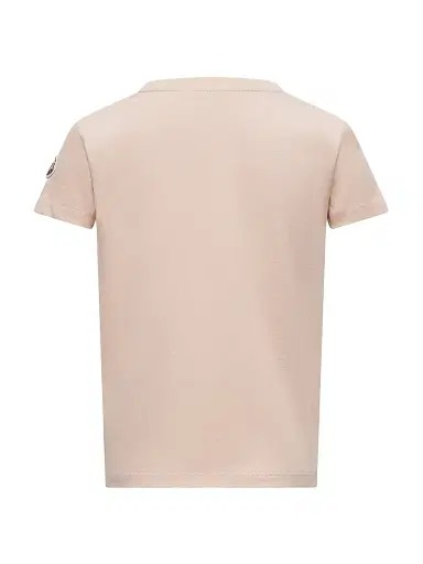 Moncler Little Girl's & Girl's Crewneck T-Shirt in Cotton - Light Pink | Thumbnail 2 Moncler Little Girl's & Girl's Crewneck T-Shirt in Cotton - Light Pink | Thumbnail 2