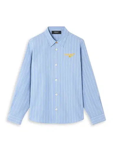Versace Boy's Little Boy's & Boy's Pinstriped Cotton Poplin Shirt | Thumbnail 1 Versace Boy's Little Boy's & Boy's Pinstriped Cotton Poplin Shirt | Thumbnail 1