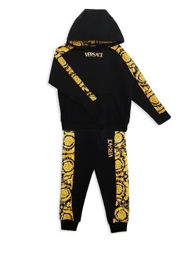 Versace Little Kid's & Kid's Barocco Cotton Sweatpants - Black - Size 5 | Thumbnail 2 Versace Little Kid's & Kid's Barocco Cotton Sweatpants - Black - Size 5 | Thumbnail 2