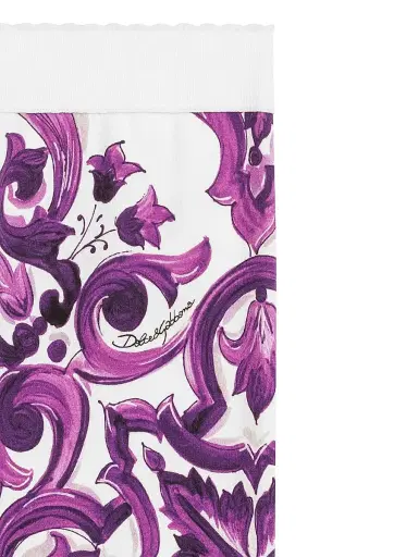 Dolce & Gabbana Little Girl's & Girl's Paisley Print Jersey Leggings | Thumbnail 4 Dolce & Gabbana Little Girl's & Girl's Paisley Print Jersey Leggings | Thumbnail 4