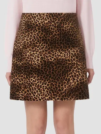 Weekend Max Mara Women's Printed Velvet Mini Skirt - Camel - Size 16 | Thumbnail 2 Weekend Max Mara Women's Printed Velvet Mini Skirt - Camel - Size 16 | Thumbnail 2