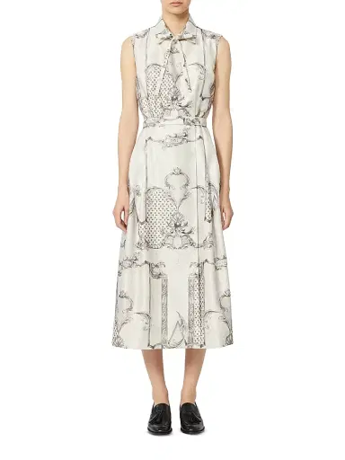 Max Mara Women's Printed Mikado Shirt Dress - | Thumbnail 2 Max Mara Women's Printed Mikado Shirt Dress - | Thumbnail 2