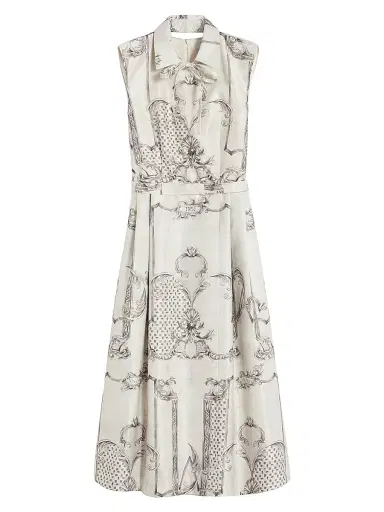Max Mara Women's Printed Mikado Shirt Dress - | Thumbnail 1 Max Mara Women's Printed Mikado Shirt Dress - | Thumbnail 1