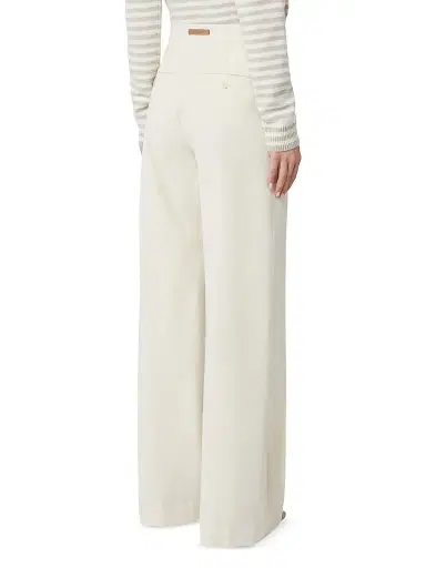 Max Mara Women's Straight Fit Cotton Twill Trousers - Ivory - Size 16 | Thumbnail 3 Max Mara Women's Straight Fit Cotton Twill Trousers - Ivory - Size 16 | Thumbnail 3