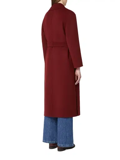 Max Mara Women's Wool Robe Coat - Raspberry - Size 16 | Thumbnail 3 Max Mara Women's Wool Robe Coat - Raspberry - Size 16 | Thumbnail 3