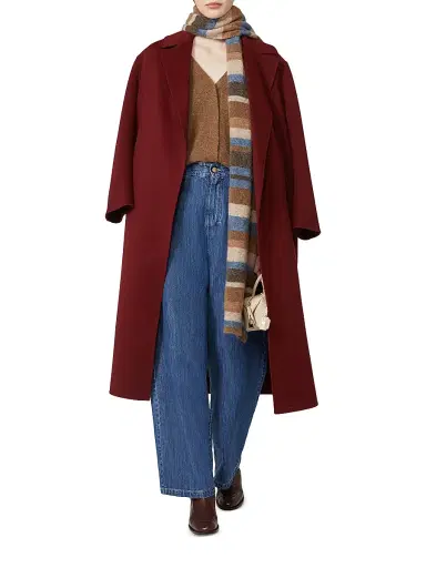 Max Mara Women's Wool Robe Coat - Raspberry - Size 16 | Thumbnail 4 Max Mara Women's Wool Robe Coat - Raspberry - Size 16 | Thumbnail 4