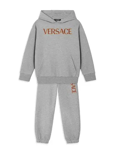 Versace Little Kid's & Kid's Logo Fleece Joggers - Grey - Size 6 | Thumbnail 2 Versace Little Kid's & Kid's Logo Fleece Joggers - Grey - Size 6 | Thumbnail 2