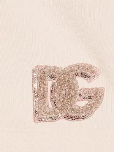 Dolce & Gabbana Little Girl's & Girl's Logo Sequined Fleece Skirt - Rosa Pallido | Thumbnail 4 Dolce & Gabbana Little Girl's & Girl's Logo Sequined Fleece Skirt - Rosa Pallido | Thumbnail 4
