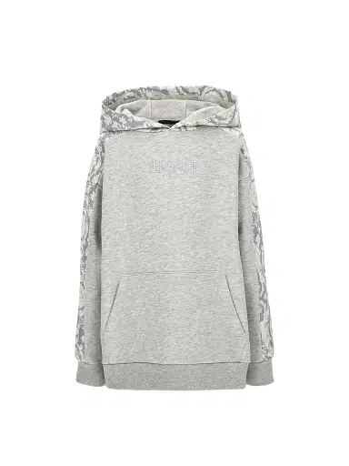 Versace Little Boy's & Boy's Logo Barocco Sweatshirt - Light Grey Melange - Size 8 | Thumbnail 1 Versace Little Boy's & Boy's Logo Barocco Sweatshirt - Light Grey Melange - Size 8 | Thumbnail 1