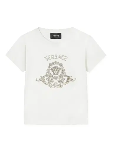 Versace Baby Boy's & Little Boy's Medusa Crest Jersey T-Shirt - White - Size 5 | Thumbnail 1 Versace Baby Boy's & Little Boy's Medusa Crest Jersey T-Shirt - White - Size 5 | Thumbnail 1