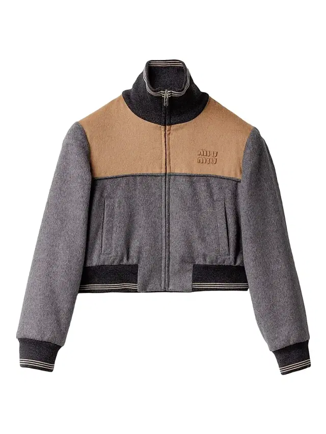Women's Velour Blouson Zipper Jacket - Grey Women's Velour Blouson Zipper Jacket - Grey