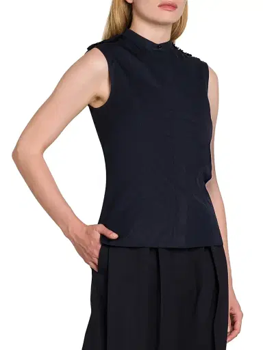 Jil Sander Women's Tailored Cotton Poplin Sleeveless Top | Thumbnail 4 Jil Sander Women's Tailored Cotton Poplin Sleeveless Top | Thumbnail 4