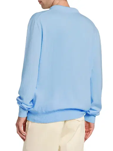 Jil Sander Men's Wool Knit V-Neck Sweater | Thumbnail 5 Jil Sander Men's Wool Knit V-Neck Sweater | Thumbnail 5