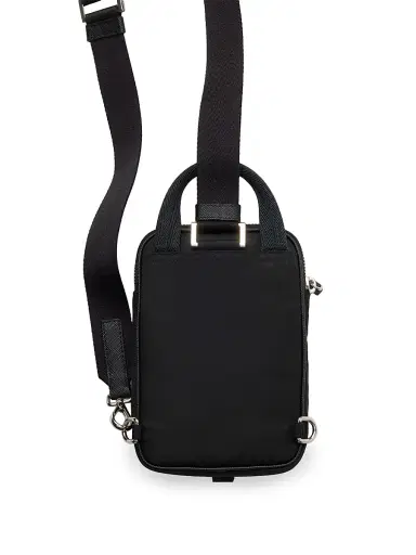 Prada Men's Re-Nylon and Saffiano Leather Smartphone Case - Black | Thumbnail 2 Prada Men's Re-Nylon and Saffiano Leather Smartphone Case - Black | Thumbnail 2