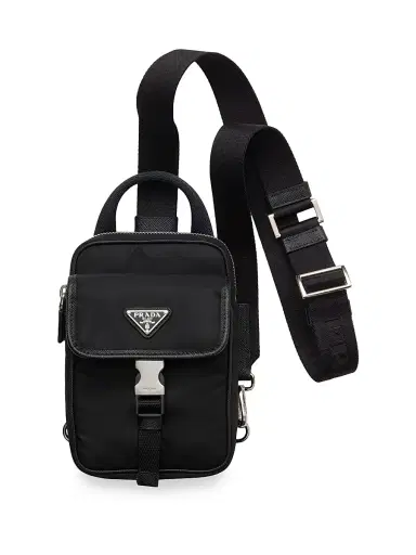 Prada Men's Re-Nylon and Saffiano Leather Smartphone Case - Black | Thumbnail 1 Prada Men's Re-Nylon and Saffiano Leather Smartphone Case - Black | Thumbnail 1
