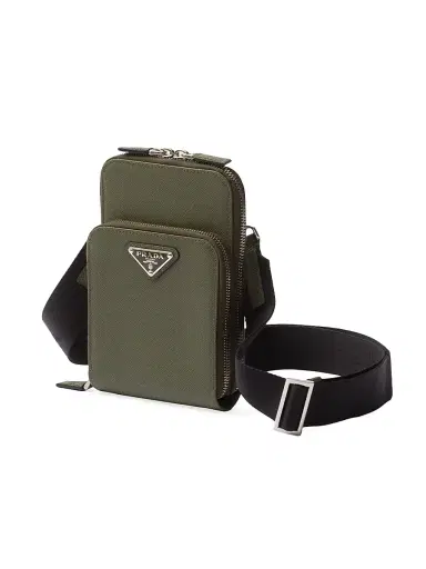 Prada Men's Saffiano Leather Smartphone Case | Thumbnail 2 Prada Men's Saffiano Leather Smartphone Case | Thumbnail 2