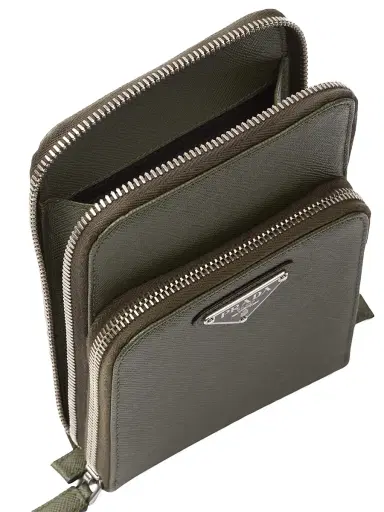 Prada Men's Saffiano Leather Smartphone Case | Thumbnail 4 Prada Men's Saffiano Leather Smartphone Case | Thumbnail 4