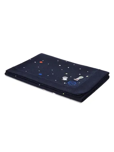 LOEWE Deep Sea Cashmere Baby Blanket - Navy | Thumbnail 2 LOEWE Deep Sea Cashmere Baby Blanket - Navy | Thumbnail 2