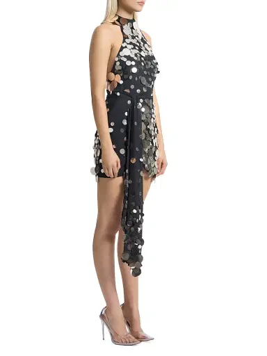 Zhivago Women's Dream Of Light Sequined Wrap Minidress - Black Gold | Thumbnail 3 Zhivago Women's Dream Of Light Sequined Wrap Minidress - Black Gold | Thumbnail 3