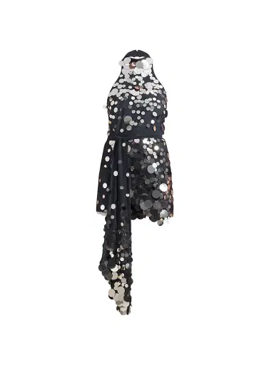 Zhivago Women's Dream Of Light Sequined Wrap Minidress - Black Gold | Thumbnail 1 Zhivago Women's Dream Of Light Sequined Wrap Minidress - Black Gold | Thumbnail 1