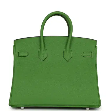 HERMÈS Hermes Birkin 25 Vert Yucca Togo Palladium Hardware | Thumbnail 4 HERMÈS Hermes Birkin 25 Vert Yucca Togo Palladium Hardware | Thumbnail 4