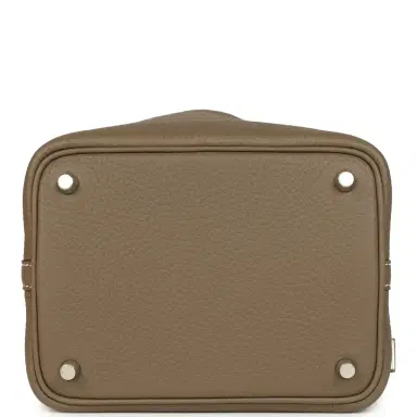 HERMÈS Hermes Picotin Lock 18 Etoupe Clemence Palladium Hardware | Thumbnail 6 HERMÈS Hermes Picotin Lock 18 Etoupe Clemence Palladium Hardware | Thumbnail 6