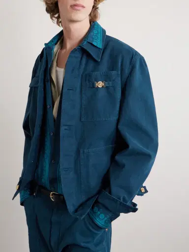 Versace Embellished Cotton-Canvas Blouson Jacket - Men | Thumbnail 5 Versace Embellished Cotton-Canvas Blouson Jacket - Men | Thumbnail 5
