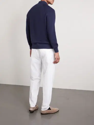 Brunello Cucinelli Ribbed Cotton Polo Shirt - Men | Thumbnail 4 Brunello Cucinelli Ribbed Cotton Polo Shirt - Men | Thumbnail 4