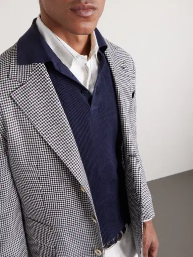 Brunello Cucinelli Ribbed Cotton Polo Shirt - Men | Thumbnail 5 Brunello Cucinelli Ribbed Cotton Polo Shirt - Men | Thumbnail 5