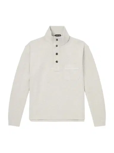 Tom Ford Cotton, Silk and Cashmere-Blend Sweatshirt - Men | Thumbnail 1 Tom Ford Cotton, Silk and Cashmere-Blend Sweatshirt - Men | Thumbnail 1