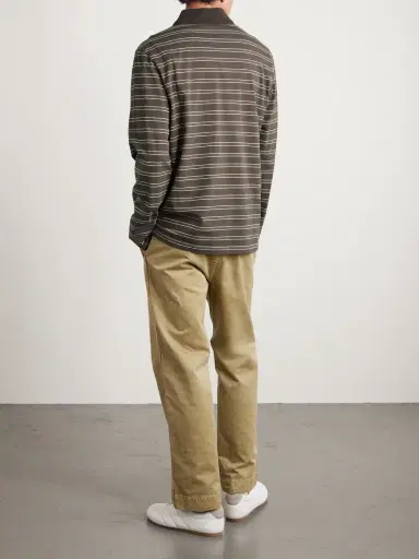 A.P.C. Striped Organic Cotton-Jersey Polo Shirt - Men | Thumbnail 4 A.P.C. Striped Organic Cotton-Jersey Polo Shirt - Men | Thumbnail 4
