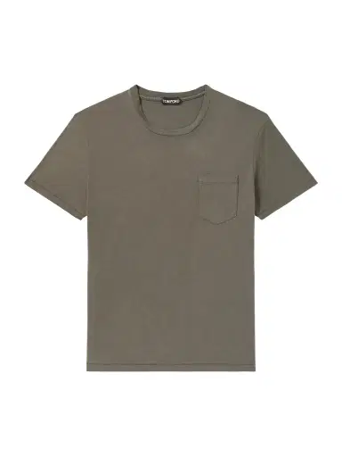 Tom Ford Cotton and Silk-Blend T-Shirt - Men | Thumbnail 1 Tom Ford Cotton and Silk-Blend T-Shirt - Men | Thumbnail 1