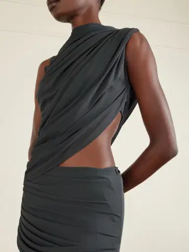 Proenza Schouler Irma Ruched Pleated Jersey Maxi Dress | Thumbnail 4 Proenza Schouler Irma Ruched Pleated Jersey Maxi Dress | Thumbnail 4