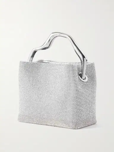 Cult Gaia Solene Mini Crystal-embellished Metallic Leather Tote | Thumbnail 3 Cult Gaia Solene Mini Crystal-embellished Metallic Leather Tote | Thumbnail 3