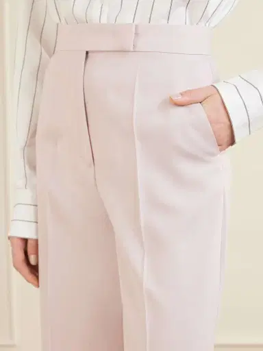 Max Mara Pleated Wool, Mohair And Silk Straight-leg Pants | Thumbnail 5 Max Mara Pleated Wool, Mohair And Silk Straight-leg Pants | Thumbnail 5