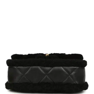 Chanel Chanel Mini Shearling Flap Bag Black Lambskin Brushed Gold Hardware | Thumbnail 6 Chanel Chanel Mini Shearling Flap Bag Black Lambskin Brushed Gold Hardware | Thumbnail 6