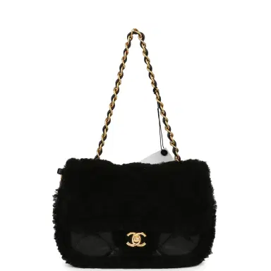 Chanel Chanel Mini Shearling Flap Bag Black Lambskin Brushed Gold Hardware | Thumbnail 7 Chanel Chanel Mini Shearling Flap Bag Black Lambskin Brushed Gold Hardware | Thumbnail 7