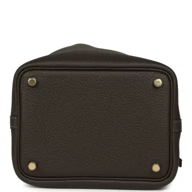 HERMÈS Hermes Picotin Lock 18 Ebene Clemence Gold Hardware | Thumbnail 6 HERMÈS Hermes Picotin Lock 18 Ebene Clemence Gold Hardware | Thumbnail 6