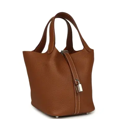 HERMÈS Hermes Picotin Lock 18 Gold Clemence Palladium Hardware | Thumbnail 2 HERMÈS Hermes Picotin Lock 18 Gold Clemence Palladium Hardware | Thumbnail 2