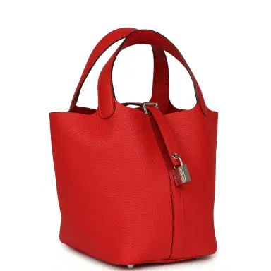 HERMÈS Hermes Picotin Lock 18 Rouge de Coeur Clemence Palladium Hardware | Thumbnail 2 HERMÈS Hermes Picotin Lock 18 Rouge de Coeur Clemence Palladium Hardware | Thumbnail 2