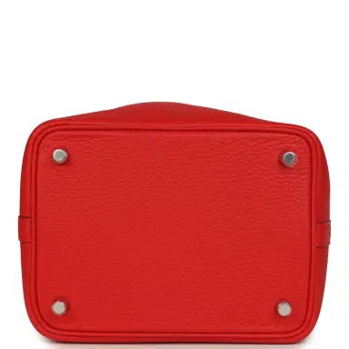 HERMÈS Hermes Picotin Lock 18 Rouge de Coeur Clemence Palladium Hardware | Thumbnail 6 HERMÈS Hermes Picotin Lock 18 Rouge de Coeur Clemence Palladium Hardware | Thumbnail 6