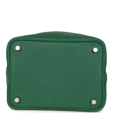 HERMÈS Hermes Picotin Lock 18 Vert Moyen Clemence Palladium Hardware | Thumbnail 6 HERMÈS Hermes Picotin Lock 18 Vert Moyen Clemence Palladium Hardware | Thumbnail 6