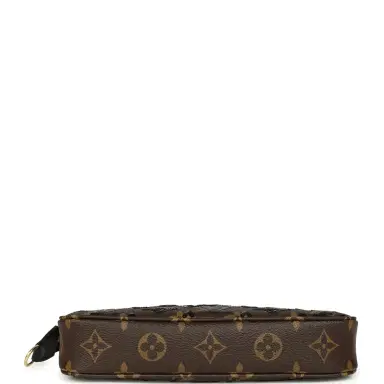 Louis Vuitton Louis Vuitton Pochette Accessories Black and Brown Monogram Sequin Gold Hardware | Thumbnail 7 Louis Vuitton Louis Vuitton Pochette Accessories Black and Brown Monogram Sequin Gold Hardware | Thumbnail 7