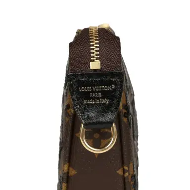 Louis Vuitton Louis Vuitton Pochette Accessories Black and Brown Monogram Sequin Gold Hardware | Thumbnail 8 Louis Vuitton Louis Vuitton Pochette Accessories Black and Brown Monogram Sequin Gold Hardware | Thumbnail 8