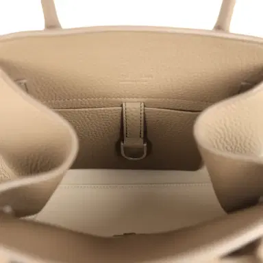 The Row The Row Soft Margaux 10 Bag Smoked Taupe Calfskin Silver Hardware | Thumbnail 10 The Row The Row Soft Margaux 10 Bag Smoked Taupe Calfskin Silver Hardware | Thumbnail 10