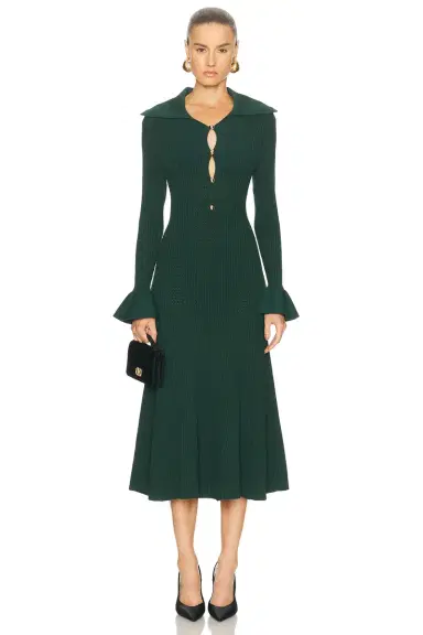 self-portrait Keyhole Midi Dress | Thumbnail 1 self-portrait Keyhole Midi Dress | Thumbnail 1